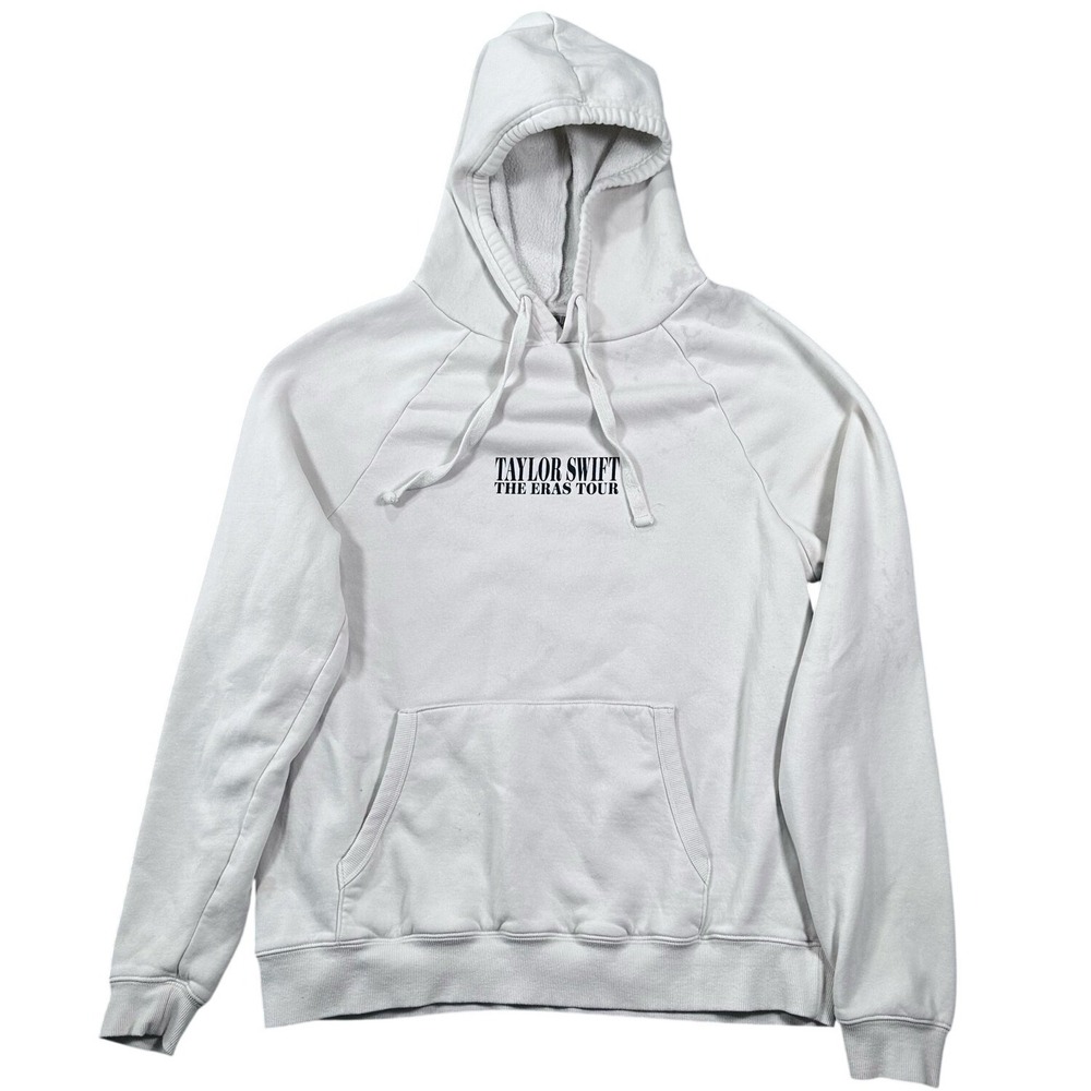 Taylor Swift Eras Tour Hoodie Women Medium Cream Official Merch Swifty *Flawed